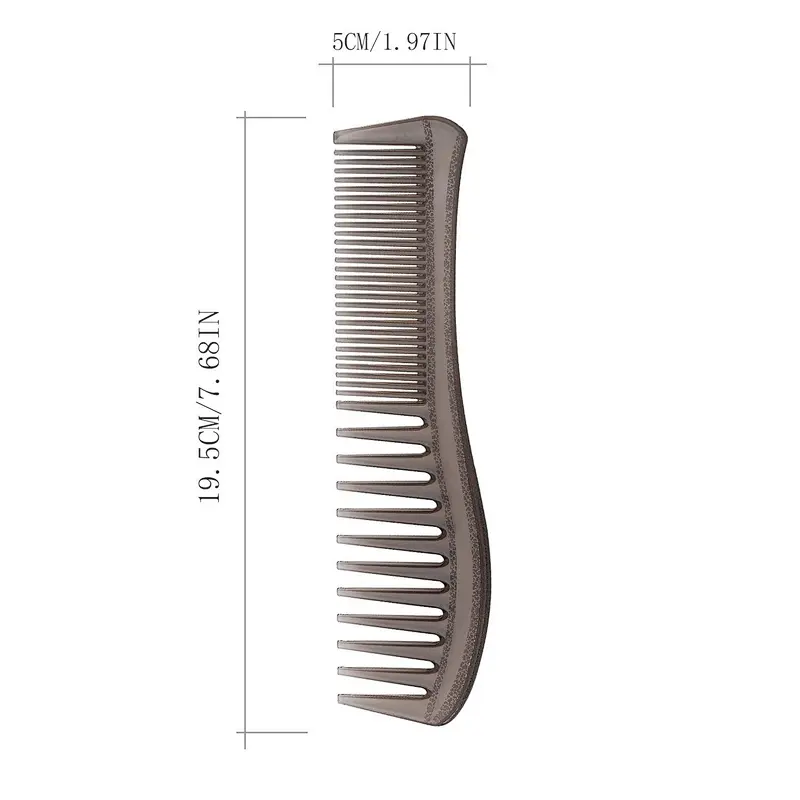 Customized Logo Fine and Wide Tooth PC Material Anti-Static Durable Hair Comb for Men Women Girl Portable Hair Comb